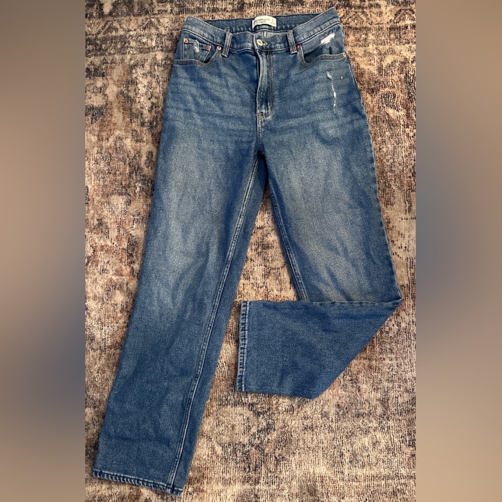 Abercrombie & Fitch Blue Straight Leg Jeans